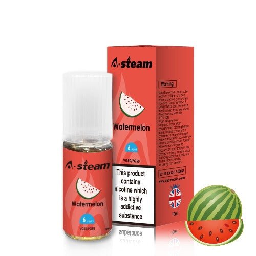 Watermelon 50/50 E-Liquid by A Steam 10ml - Dragon Vapour 