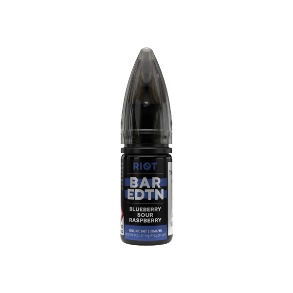 Blueberry Sour Raspberry Riot Squad Bar Edition Nic Salts 10ml - Dragon Vapour 