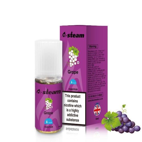 Grape 50/50 E-Liquid by A Steam 10ml - Dragon Vapour 