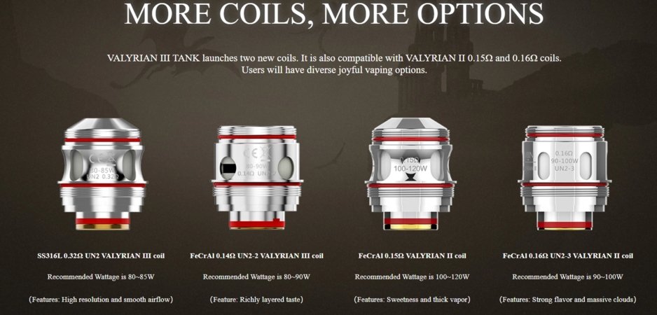 Uwell Valyrian 3 Coils - Dragon Vapour 